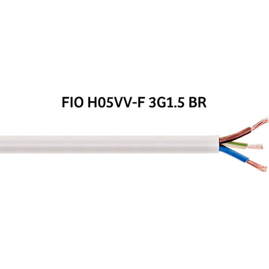 Cable BT flexible H05VV-F (FVV) 3x1,5mm2 blanco