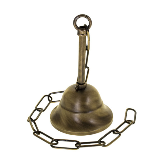 Small canopy D.9cm with chain, in antique brass