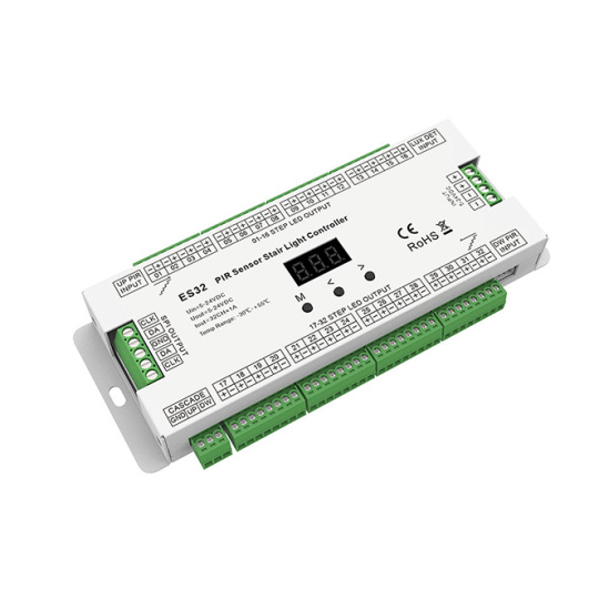 Controlador de luz de escalera con sensor PIR, 32 canales, 1A/canal