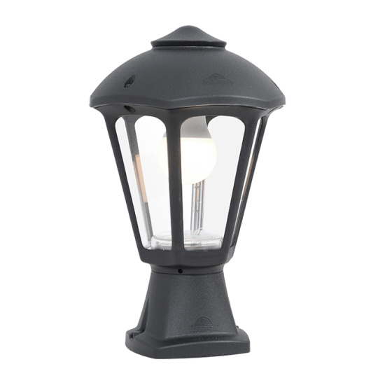 Farola GIAMPY 1xE27 IP55 L.21xAn.21xAl.33cm resina negra