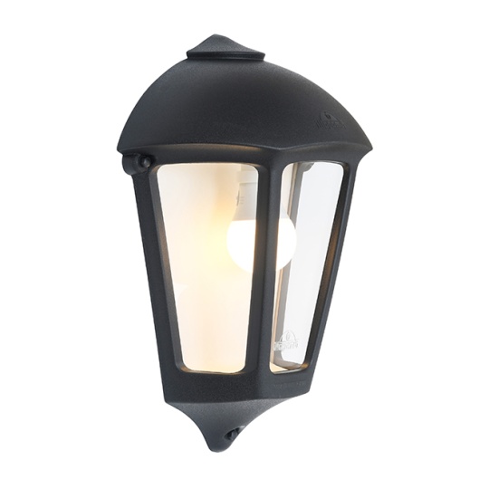Aplique GIULIO 1xE27 IP55 C.26,5xL.14xAlt.37,5cm resina preta