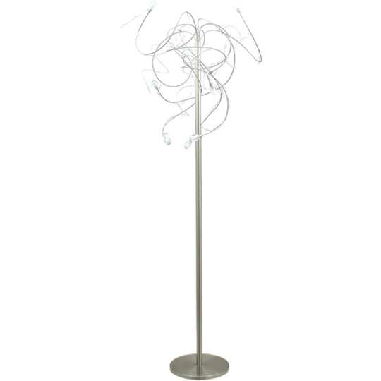 Floor Lamp CÉLIA 9xG4 12V H.156xD.70cm Satin Nickel