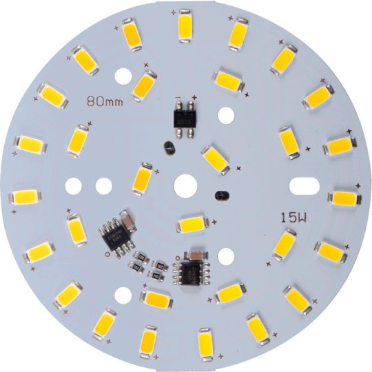 Módulo LED redondo 15W D.80mm 800lm 3000K 230V