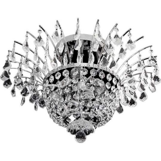 Plafond CONCÊNTRICO 6xE14 H.40xD.56cm Chrome