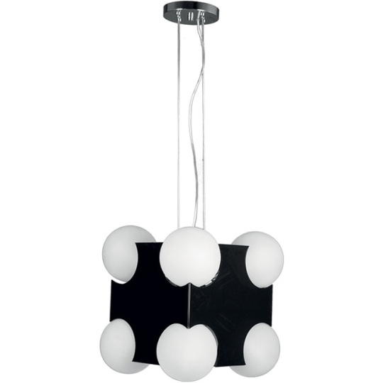 Pendant Light CUBO medium 8xE27 L.38xW.38xH.Reg.cm Black