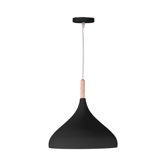 Suspensão BAVIERA D.30cm 1xE27 em metal preto