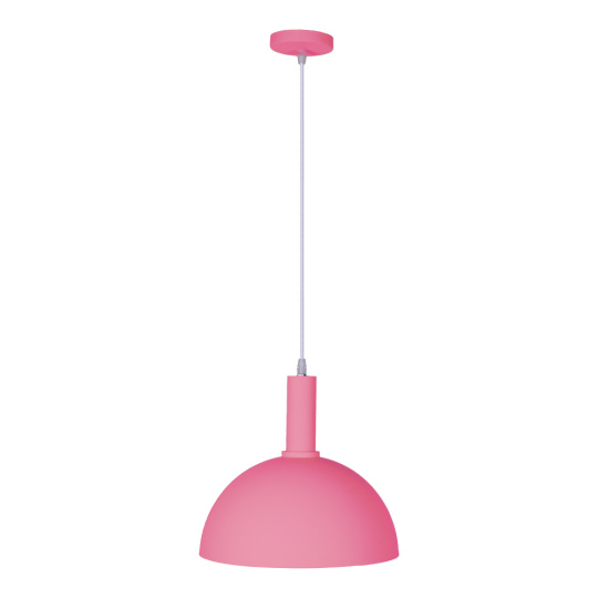 Suspensão HAGEN D.30cm 1xE27 em metal rosa