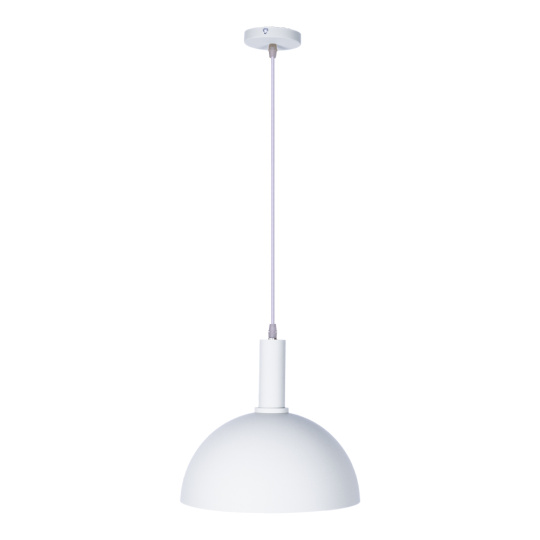 Pendant light HAGEN D.30cm 1xE27 in white metal