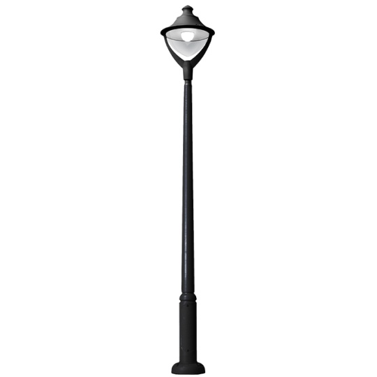 Pillar EKTOR2500 1xE27 50W 3000K IP55 H.306,5xD.48cm black resin