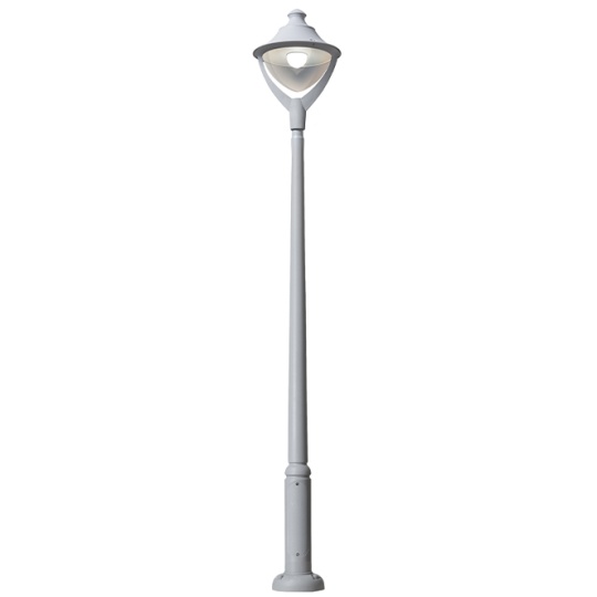 Pilar EKTOR2500 1xE27 50W 3000K 6550lm IP55 Alt.306,5xD.48cm resina cinza