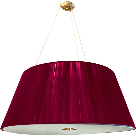 Pendant Light ADRIANA 3xE27 H.Reg.xD.60cm Bordeaux/Satin Nickel