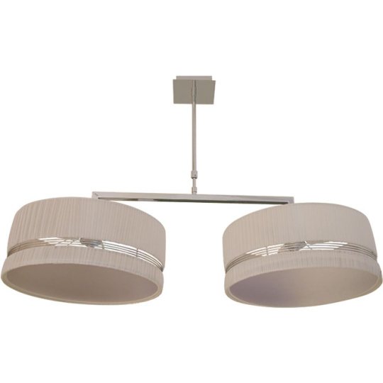 Ceiling Lamp JAQUELINE 6xE27 L.98xW.40xH.Reg.cm Ivory/Chrome