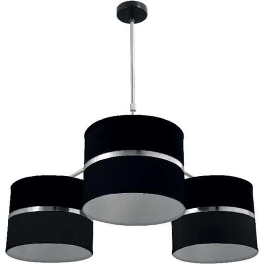 Ceiling Lamp OLGA 3xE27 H.Reg.xD.85cm Black/Chrome