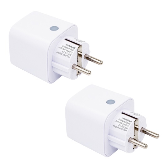 Shelly Plug M Gen3 Branco 2 unid. — Tomada Inteligente Wi-Fi 16A 2500W com Medição