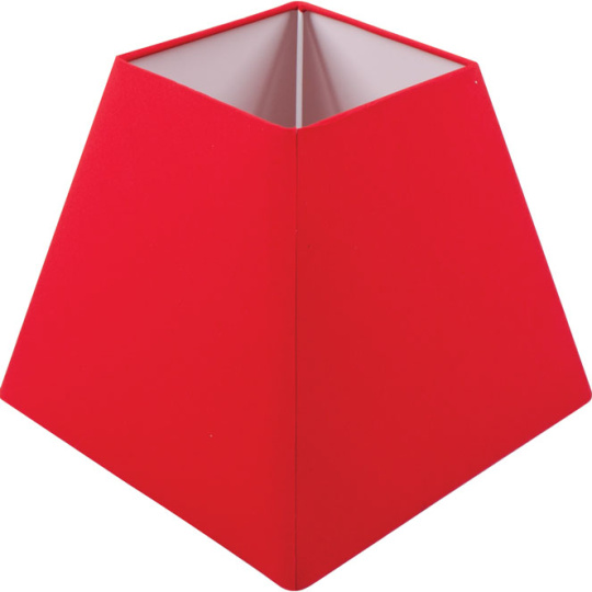 Pantalla IRLANDES cuadrado prisma pequeño con encaje E27 L.17xAn.17xAl.14cm Rojo