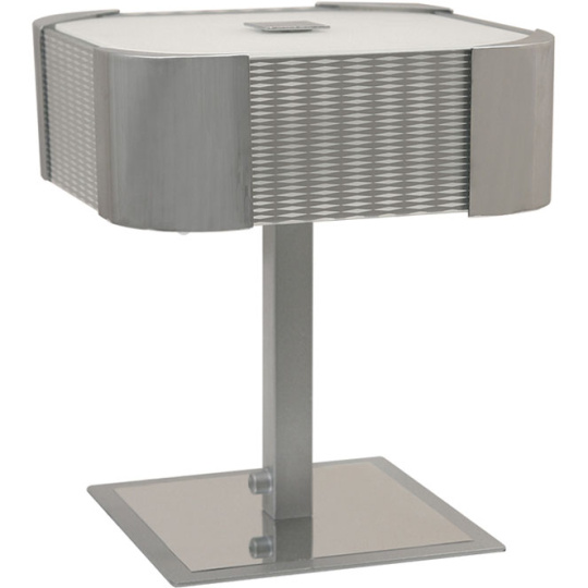 Table Lamp LIZETE square 2xE27 L.26xW.26xH.30cm Grey/Chrome