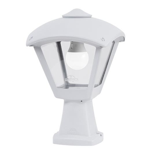 Farola DARIO 1xE27 IP55 L.24xAn.24xAl.35cm resina blanca