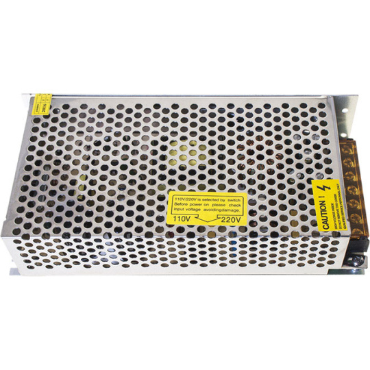 Transformador de tensión constante AC/DC 24Vdc 150W 20x9,9x4,3cm, en metal