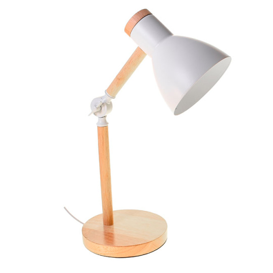 Table Lamp TEACHER 1xE27 H.47xD.15cm White/Wood