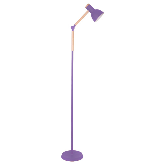 Floor Lamp TEACHER 1xE27 H.150xD.22cm matte Pink/Wood