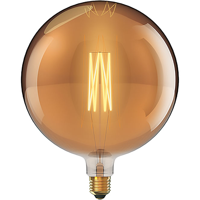 Bombilla LED vintage pera E27 5W 400Lm ámbar regulable - Bombillas